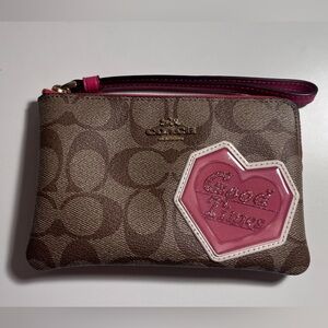 Pink Coach Wristlet